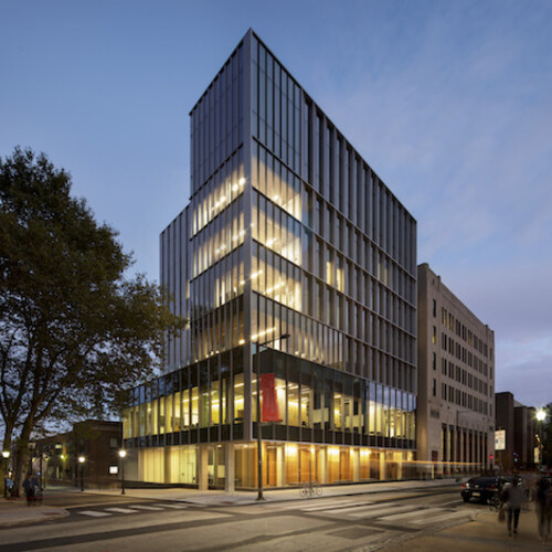 Exterior of Perelman Center for Political Science and Economics.