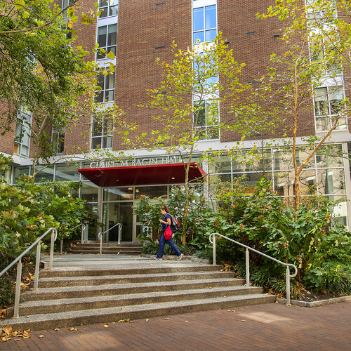 Exterior of Claire M. Fagin Hall. 