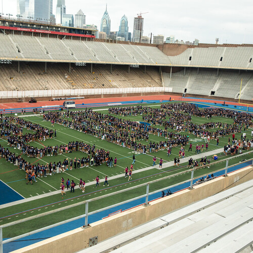 Franklin Field with class of 2023.
