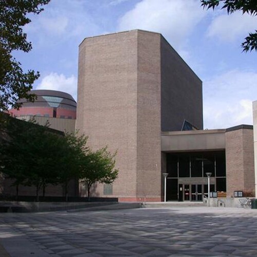 Exterior of the Annenberg Center for the Performing Arts.