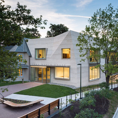 Exterior of Perry World House.