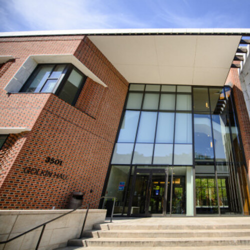 Exterior of Carey Law School.