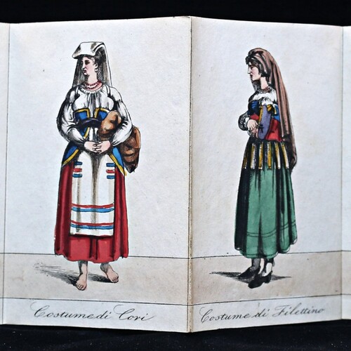 Drawn figure in stylized garb depicted on a page.