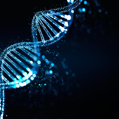 Close-up of DNA strand