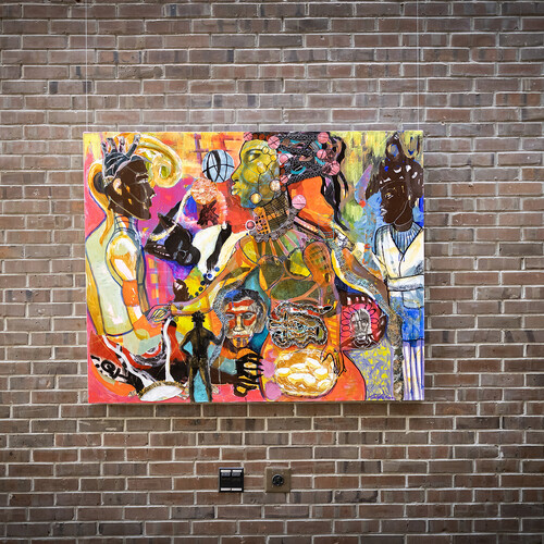 Artwork featuring several distorted silhouettes.