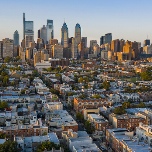 Philadelphia cityscape and skyline.