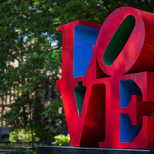 Penn’s LOVE statue on campus.