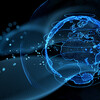 stock image of world depicting global connection