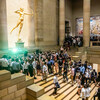 Students at the stairs of Philadelphia Museum of Art.