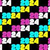 2024 repeated in stylized text.