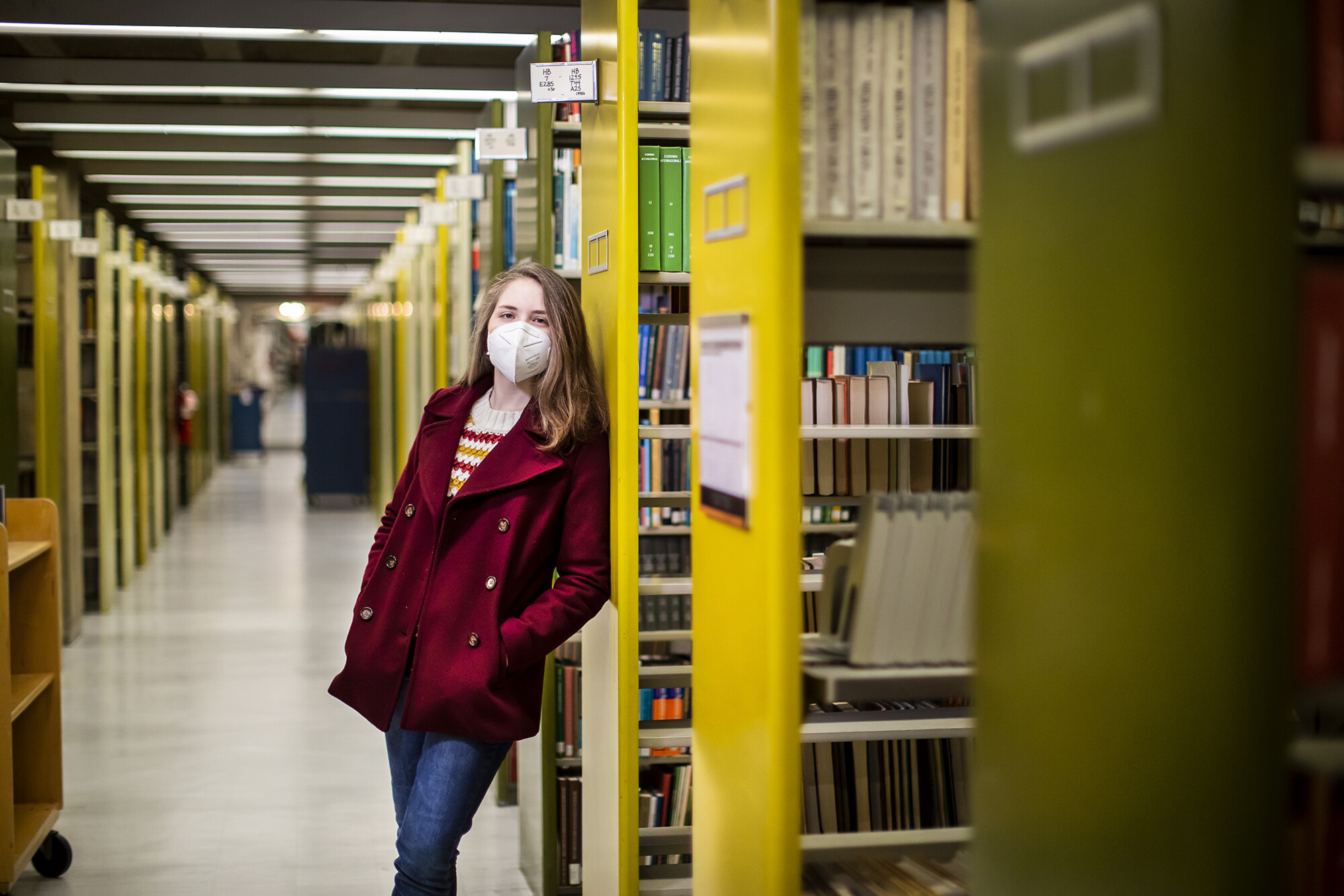 Emma Ronzetti in the van pelt library