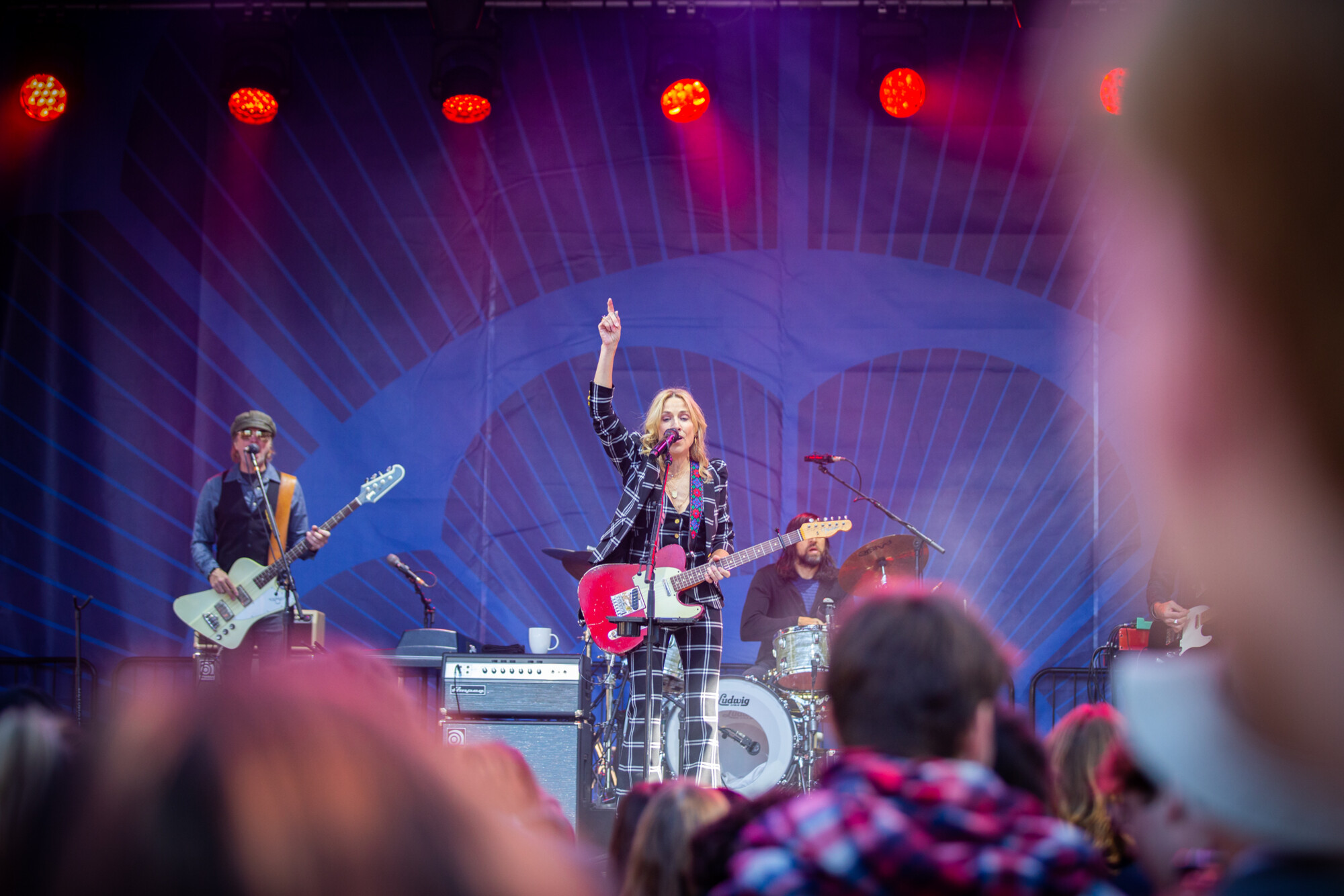 Sheryl Crow performing in front of the palestra