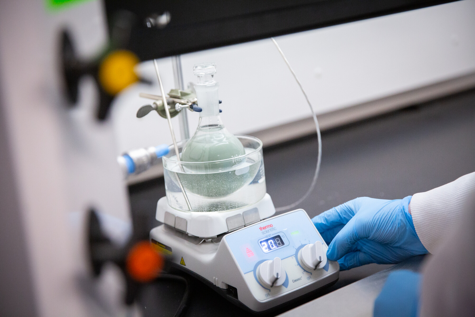 close up of lab equipment