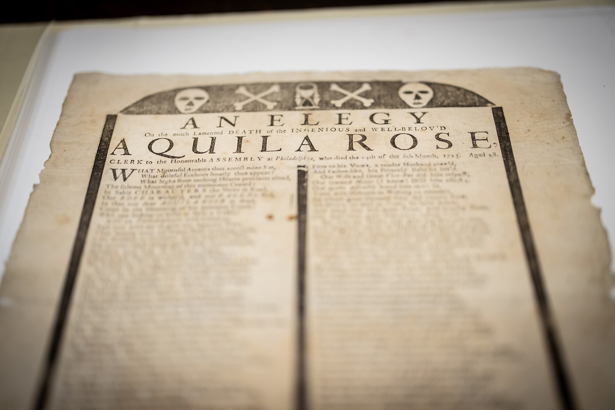 The historic Aquila Rose text.