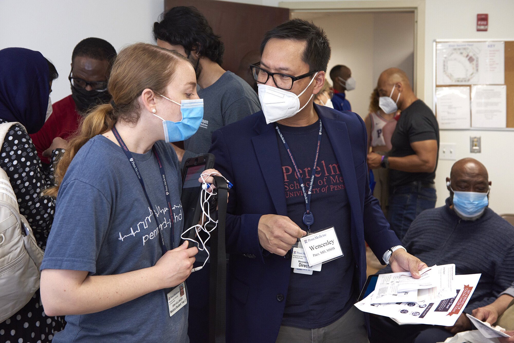 perelman students and physicians perform colorectal cancer screenings
