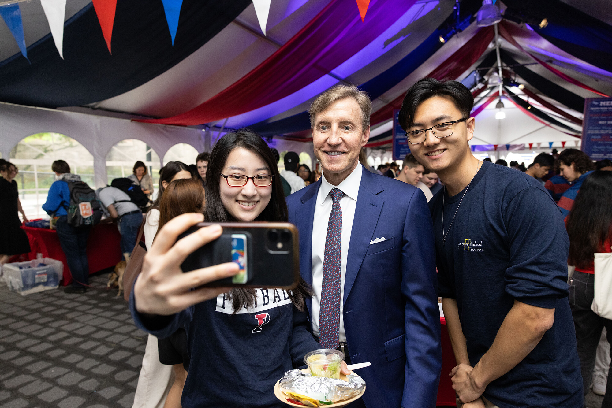 Jameson takes selfie with students at carnival
