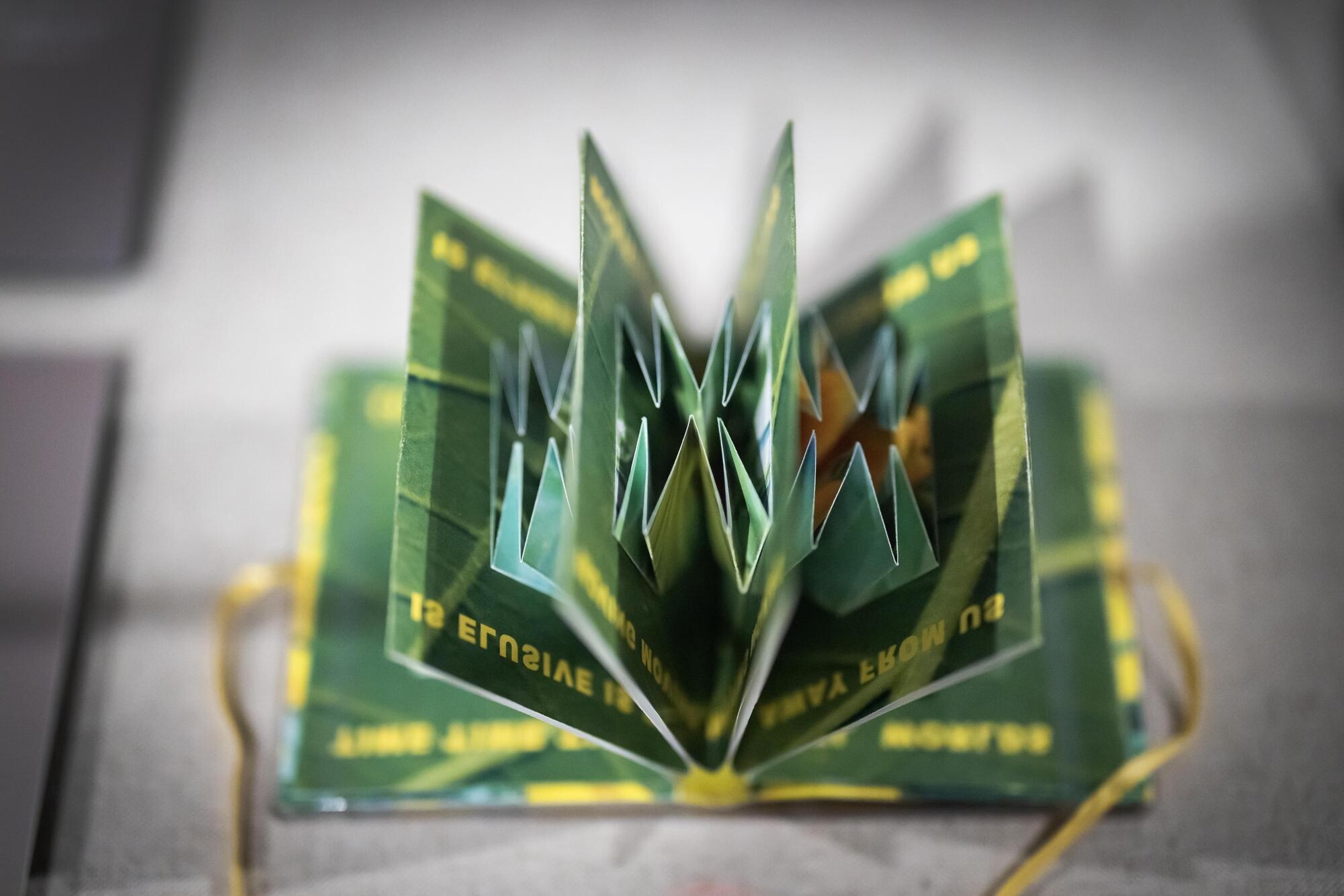 Closeup of a popup book.