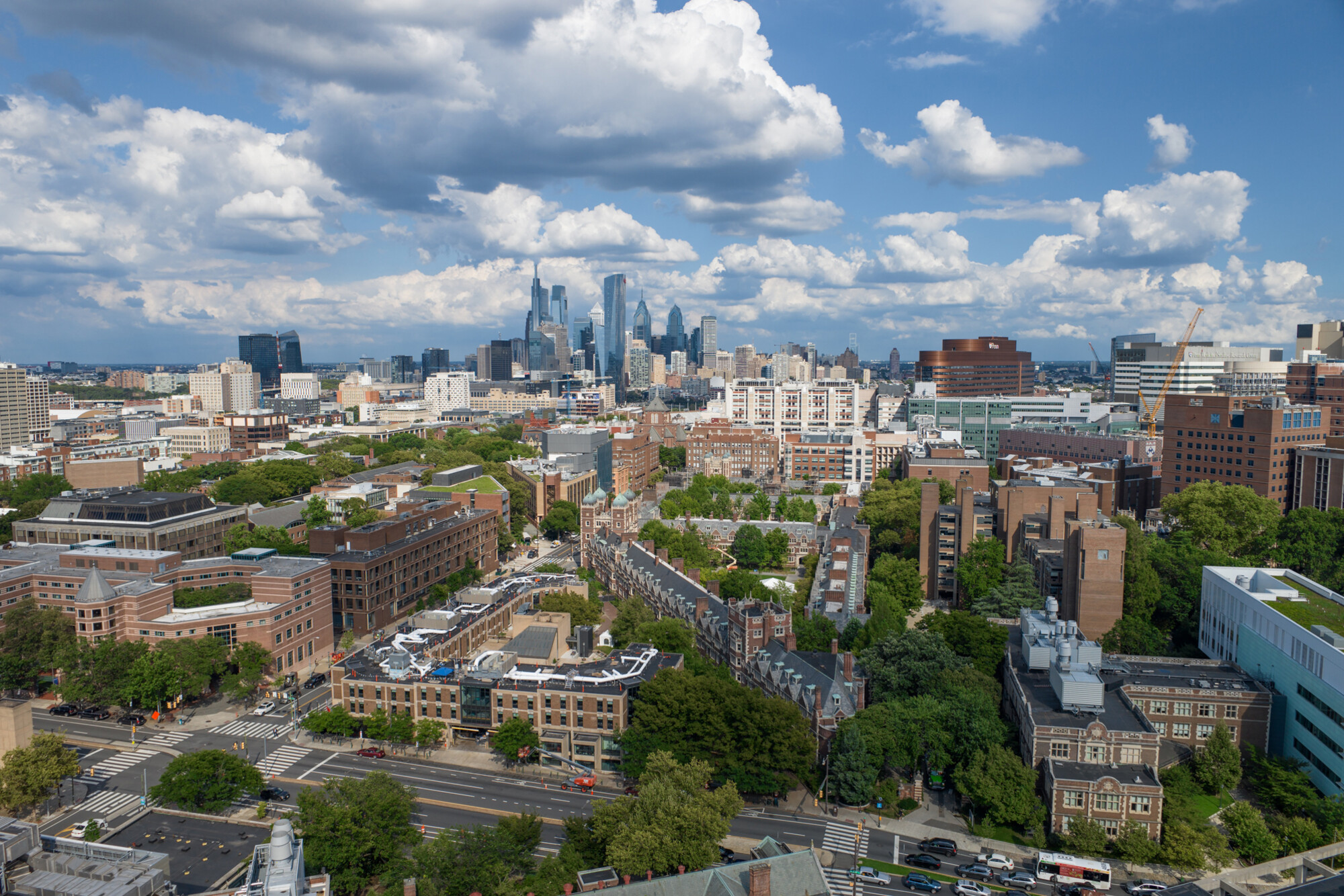 The Penn and Philadelphia skyline.