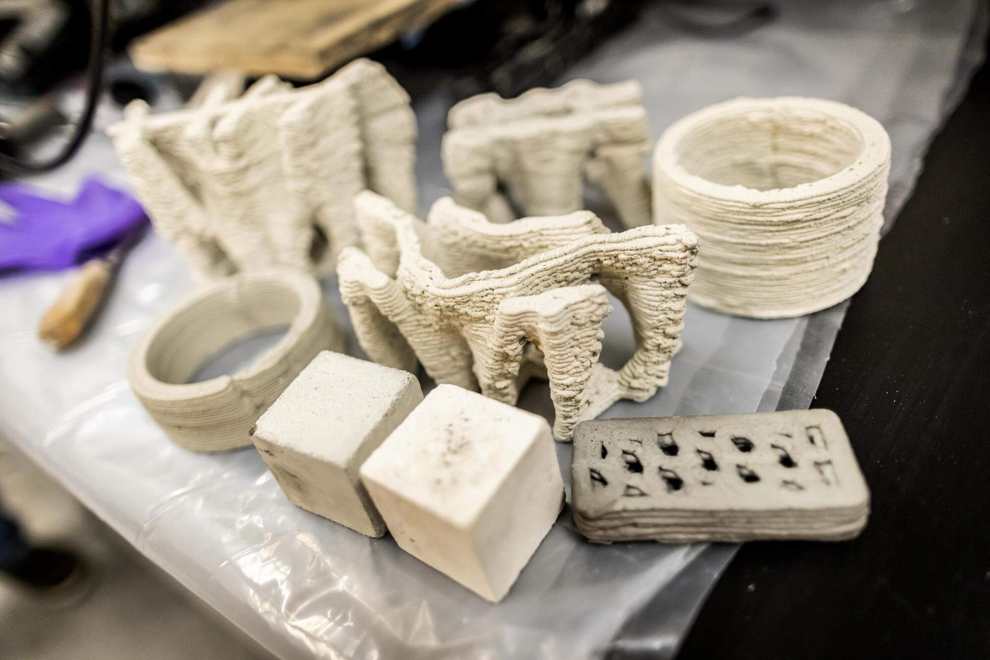 Created materials in the lab.