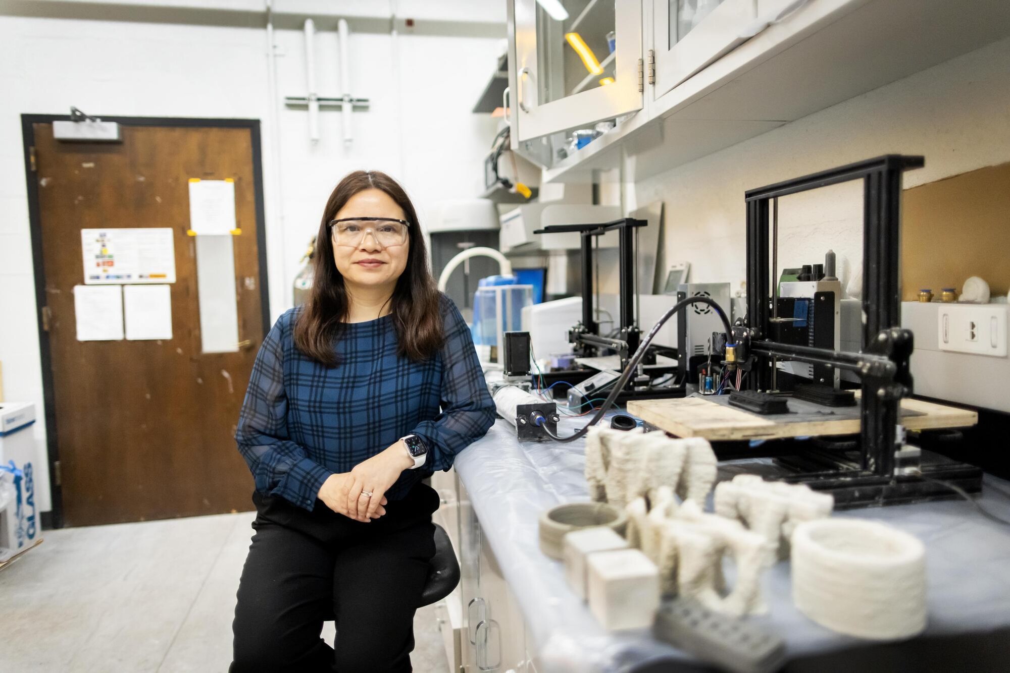Shu Yang in the lab.