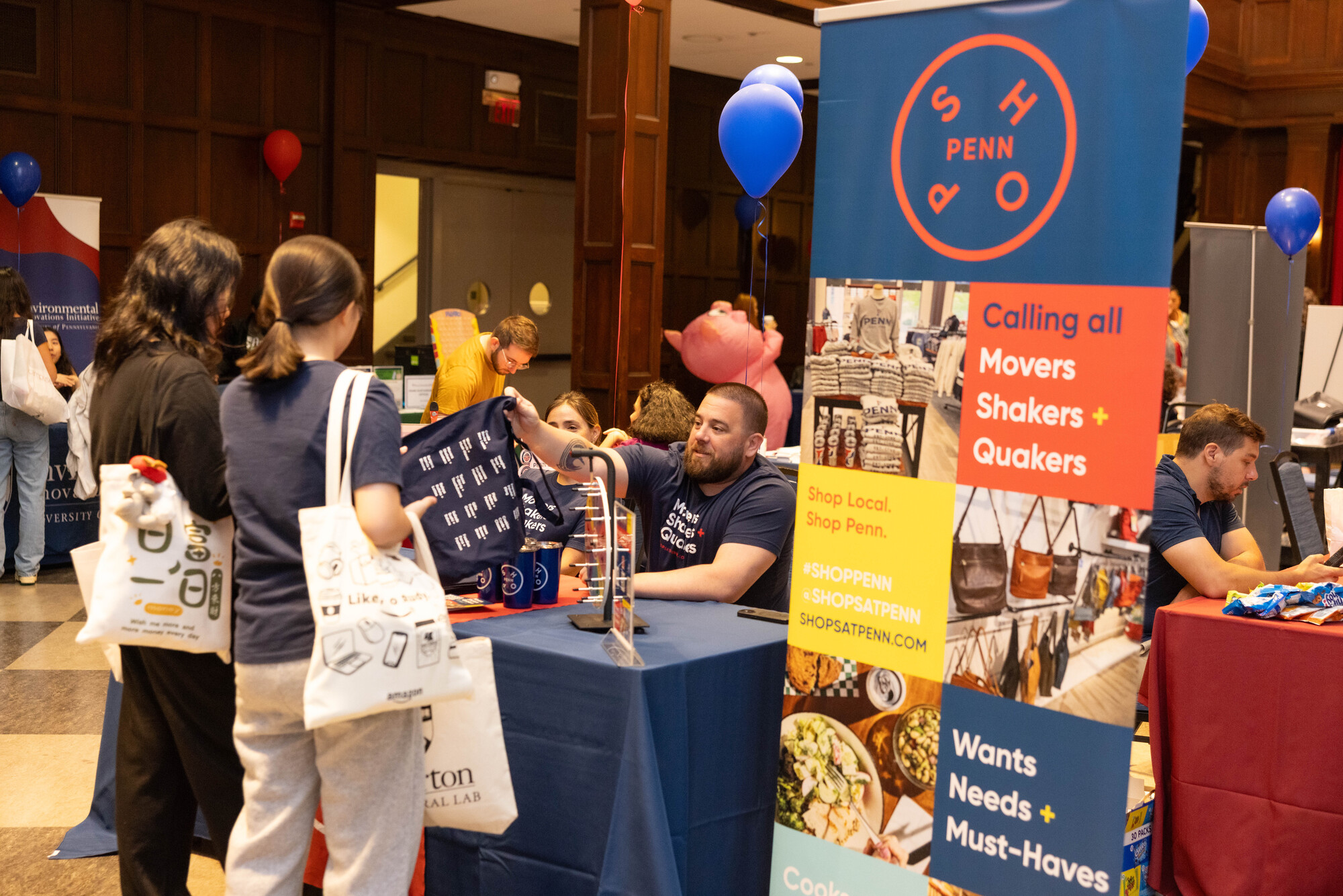 A Shop at Penn booth at the NSO activity fair.