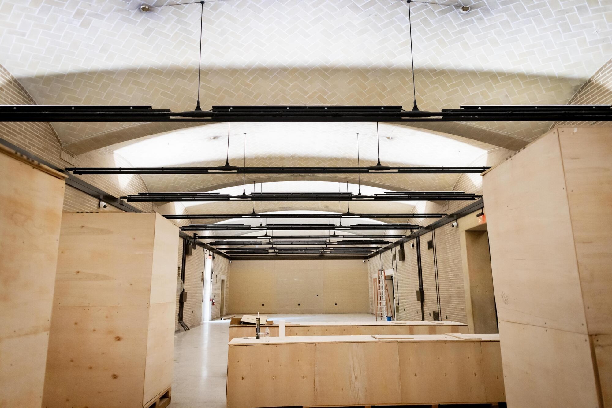 The interior of the Penn Museum under construction.