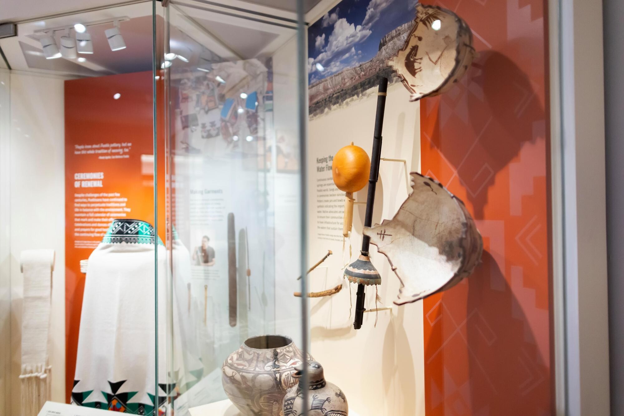 Items on display in the new Native North American Gallery.