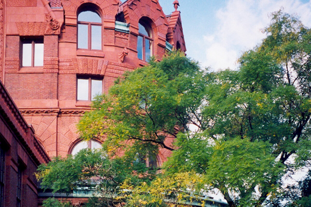 Exterior of Arthur Ross Gallery.