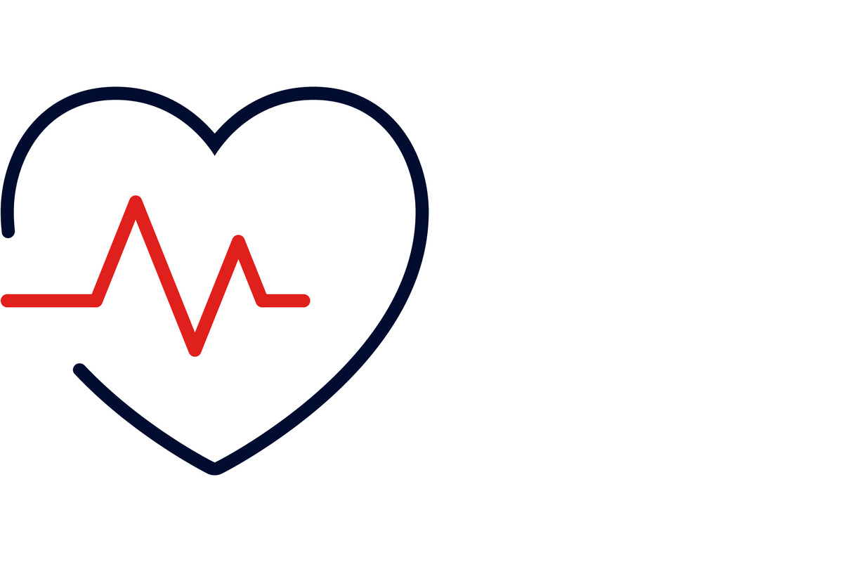 A heart with a heartbeat icon.