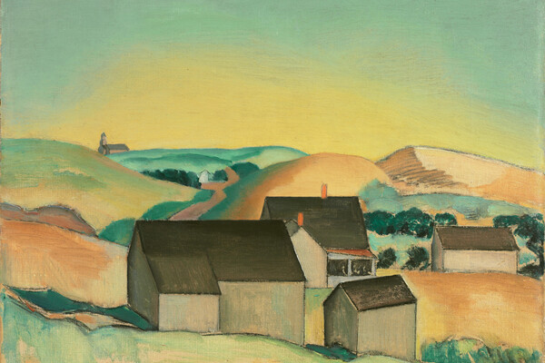 "Pennsylvania Landscape" painting by Charles Sheeler.