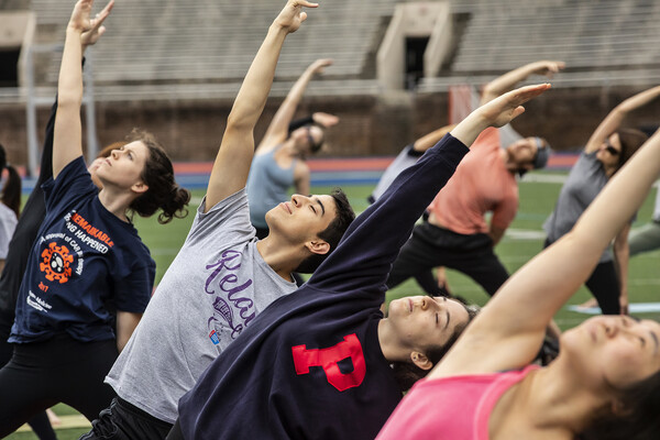 Yoga in Franklin Field