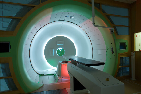 Roberts Proton Therapy gantry with lights