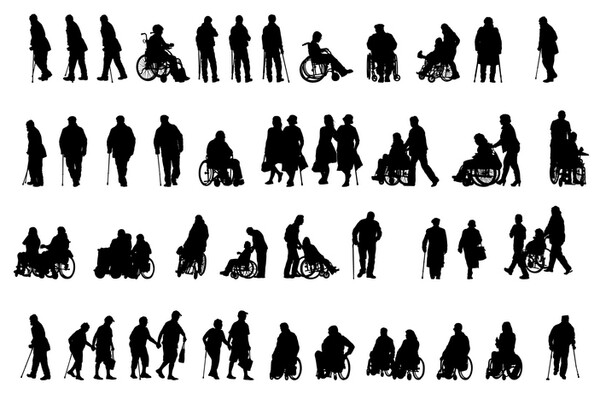 Illustration of range of disabilities