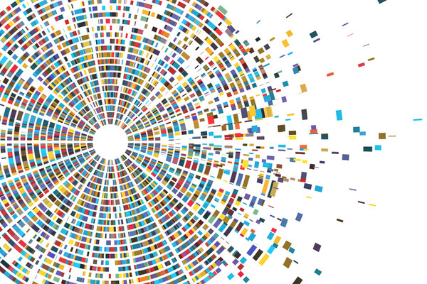 Abstract image indicating diversity of data generated by genome sequences