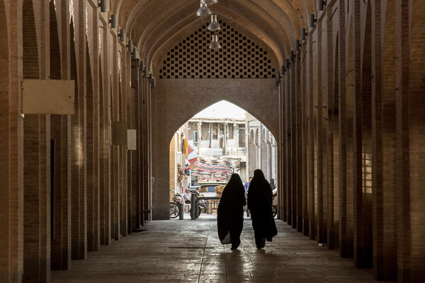 Islamic women in marketplace