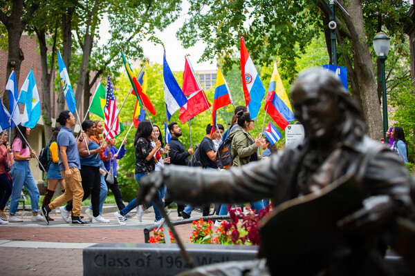 la casa latina parade on locust walk