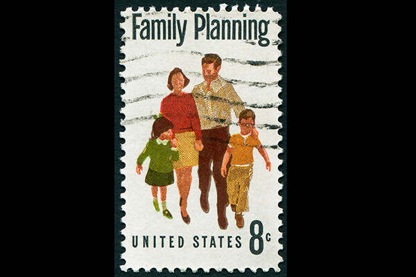 Vintage family planning U.S. Postage stamp