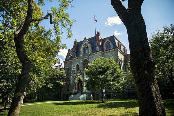 College Hall and College Green in the sunlight