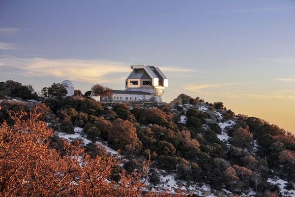 the neid telescope on a mountaintop
