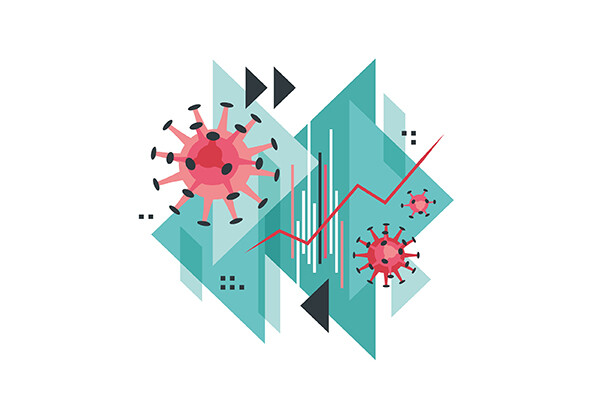Abstract vector coronavirus illustration