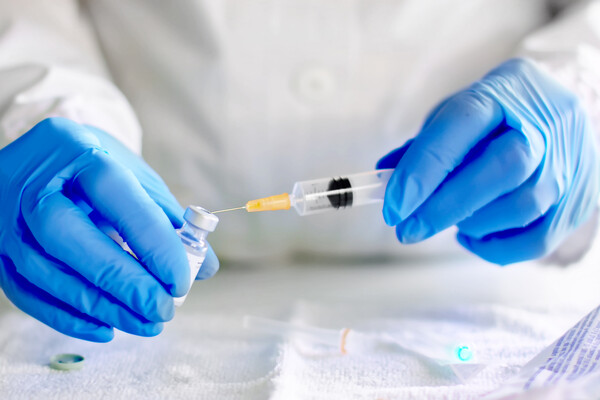 vaccine with syringe