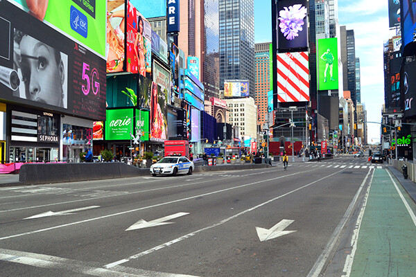 Times Square empty