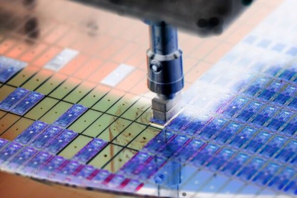 Semiconductor being manufactured by machine