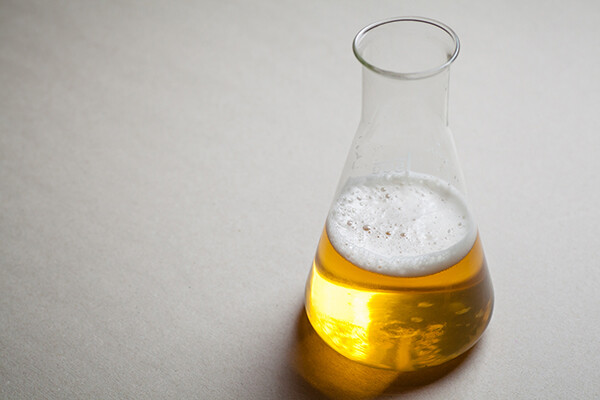 Beer in a scientific beaker.
