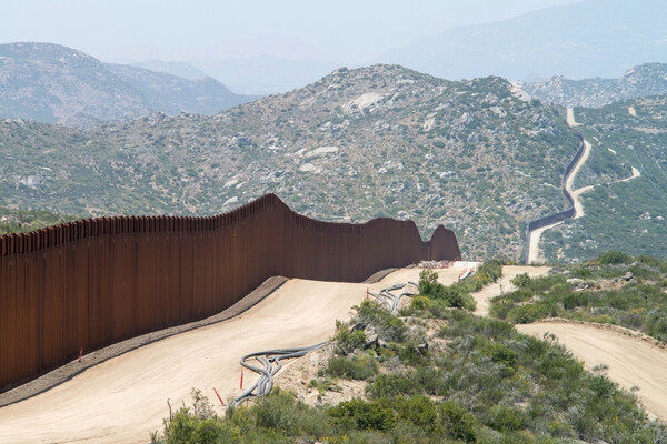 The Mexican-American border wall.