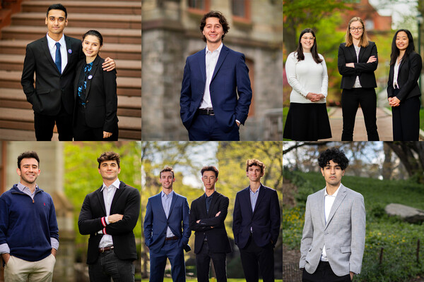 (Top left to right) Manoj Simha and Rawonna Miller; Shoshana Weintraub, Sarah Beth Gleeson, and Julia Yan. (Bottom left to right) Will Danon and Luka Yancipoulos of Grapevine; Sam Strickberger, Seungkwon Son, and Max Strickberger; and Saif Khawaja.