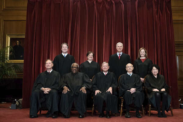The nine current U.S. Supreme Court justices.