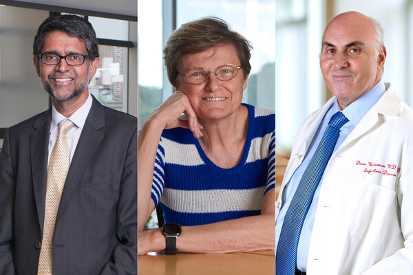 Penn faculty Vijay Kumar, Katalin Kariko, and Drew Weissman