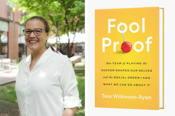 Left, Tess Wilkinson-Ryan; right, cover of the book Fool Proof.