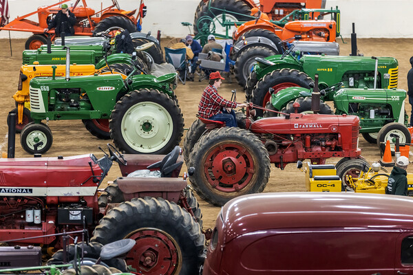 tractors on display at the pa farm show